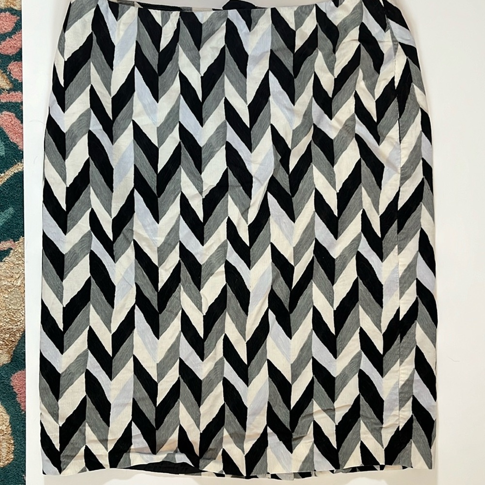 Herringbone corduroy knee length skirt, Isaac Mizrahi for target